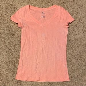 Peach semi sheer t-shirt